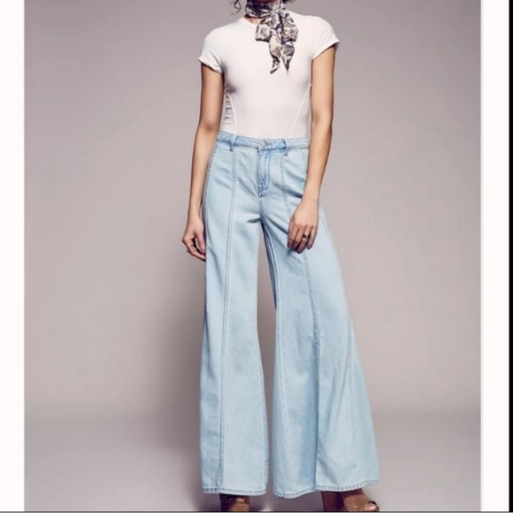 Free People Gilmore Landon Wideleg Jeans - Picture 12 of 12